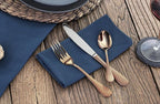 Artaste 56891 Rain 18/10 Stainless Steel Flatware 36-Piece Set, Copper Finish - Image 5