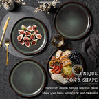 HaWare Stoneware Dinner Plates Set of 6, Reactive Glaze Dinnerware - Image 3